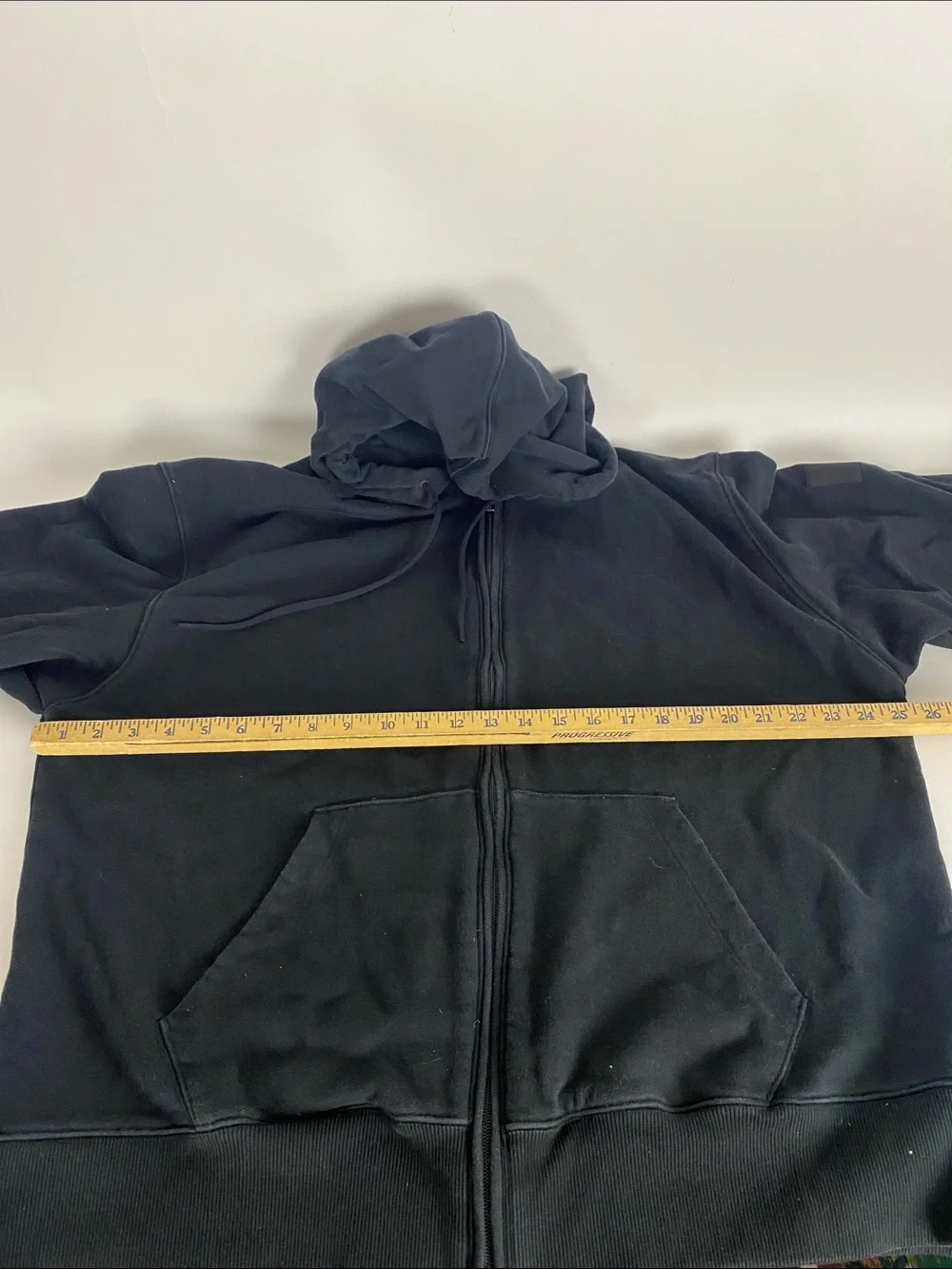 Y-3 Adidas Men's Black Full-Zip Hooded Sweatshirt Size XL
